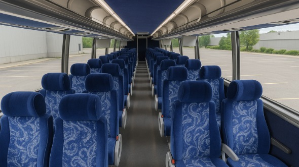 irvine 54 passenger charter bus inside
